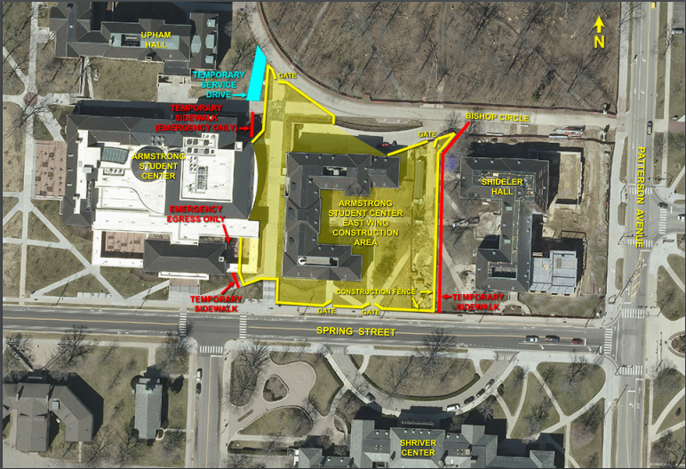 Map of the construction site.